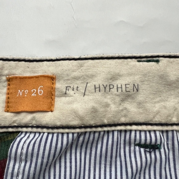 Pants Anthropologie Pilcro the Letterpress Hyphen Green Plaid 30" Waist No 26 - Picture 6 of 7
